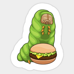 Caterpillar Cheeseburger Sticker